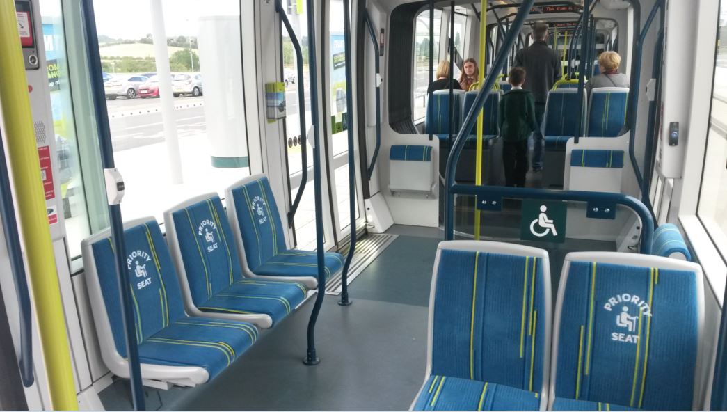 [NET]Like all modern trams those on the Nottingham system have a wheelchair area (with pull-down seats) and plenty of priority seats near to the doors
