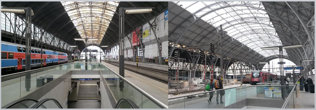 [Prague]Prague's main train shed roof is being cleaned and it will look much more attractive afterwards, like King's Cross station