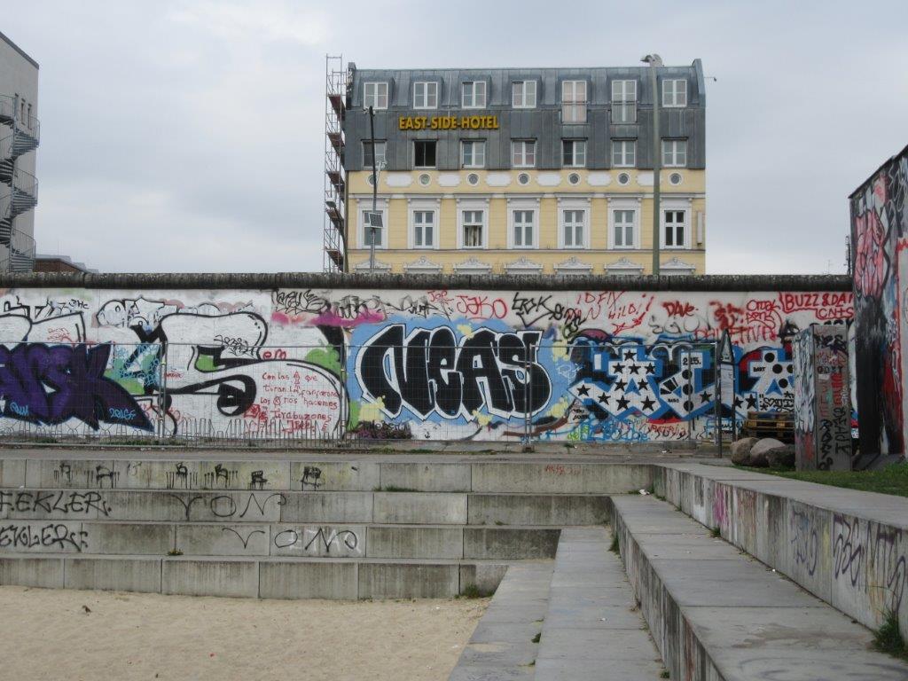 [Berlin]There is a fine line between graffiti and art – it depends on the location. This is the Berlin Wall. Photo by Nigel Perkins for Railfuture